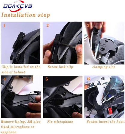 Motorcycle Bluetooth Headset, BT-S3 Bluetooth 5.0 Helmet Intercom Headset up to 3 Riders 1000M Helmet Communication System for Ski/ATV/Dirt Bike/Racing/Climbing(Single) - size: BT-S3 Single Pack