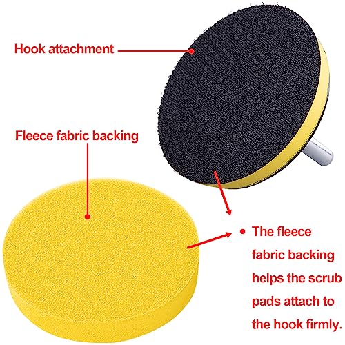 SIQUK 23 Pieces 6 Inch Buffing Pads Car Polisher Bonnets Foam Polishing Pad Kit Wax Buffer Polish Pads Car Buffer Attachment for Drill - size: 6 Inch