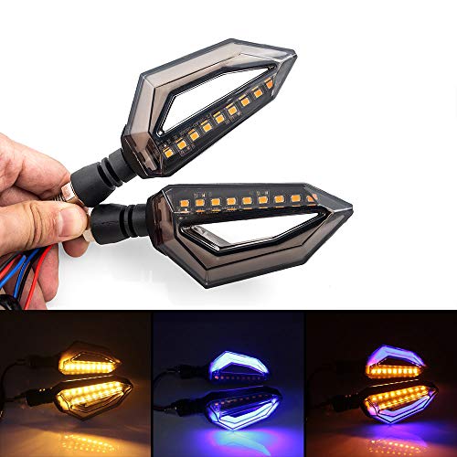 Universal 10mm Motorcycle 12 LED Turn Signal Lights Blinker Front Rear Lights Indicator - color: Blue