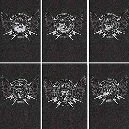 PIG Personalized Motorcycle Mat | Animal with Wings | 3' x 10' Custom Text Motorcycle Parking Mat | PM70057POR-3X10T-BK