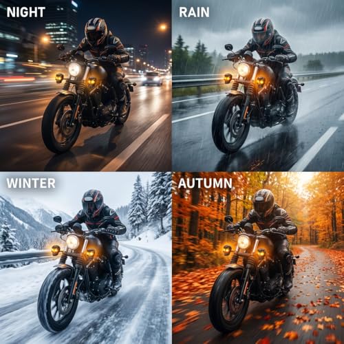 Motorcycle 10mm Screw Skull Head LED Amber Turn Signal Indicator Light (Black) - color: Black