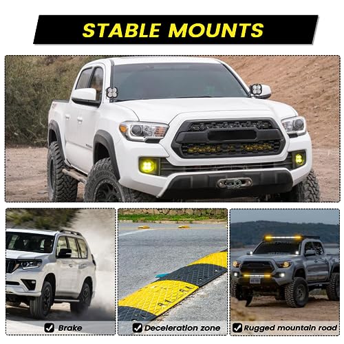 4Runner Ditch Hood Light Bracket for Mounting Auxiliary Off-Road LED Pod Light Hood Brackets Compatible with 2010-2022 Toyota 4Runner - size: For 4Runner 2010+