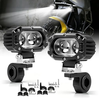 4 Inch Cube LED Pods, 60W Super Bright Motorcycle Auxiliary Spot Lights - Universal Fit ATV/UTV/Truck/Off-Road - size: 4 INCH