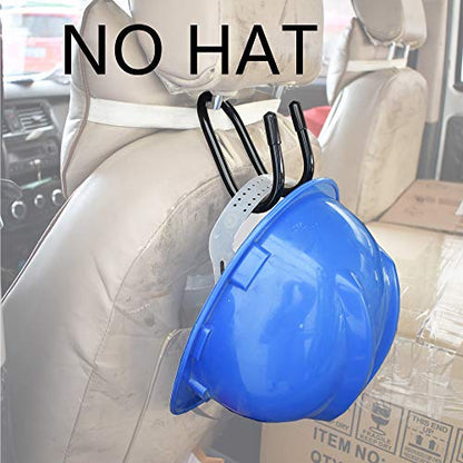 YYST Flexible Over The Seat Hard Hat Rack Holder Back Seat Hanger Headrest Hanger Headrest Hook (Black X 2 Pack) - color: Black X 2 Pack