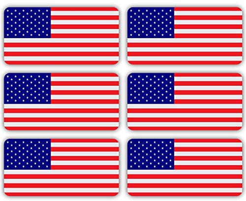 6 pcs Reflective USA Stealthy Flag Hard Hat Stickers, Black Ops Hardhat Decals | Tactical Morale Military Gear Labels | USA American Flag Helmet Toolbox - color: Usa Flag