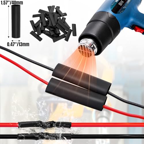 Hiceeden 12 Kits 2 Pin Waterproof Connector, 16AWG 2 Wire Automotive Electrical Plugs Connectors, Male and Female Way Connectors for Car, Truck, Motorcycle, Boat