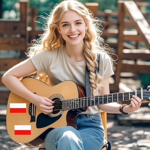 4 PCS Flag Stickers - Poland Flag Stickers Decals for Cup Computer Laptop Car Bumper Window Helmet Musical Instrument with Smooth Surface - size: Poland