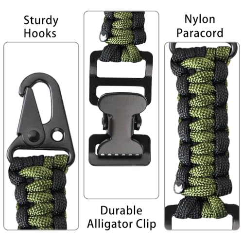 2PCS Heavy Duty Glove Holder with Metal Alligator Glove Clip for Duty Belt, Firefighter, Hiking, Rescue - color: Black & Green