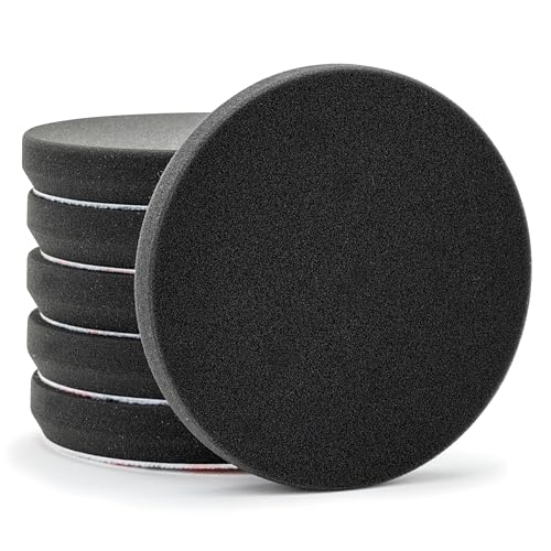 Griot's Garage 6.5" Black Foam Finishing Pads for Car Polishing and Detailing, Buffing Pads for Paint Correction and Sealant Application, 12213, Set of 6 - style: 6.5" (Set of 6)