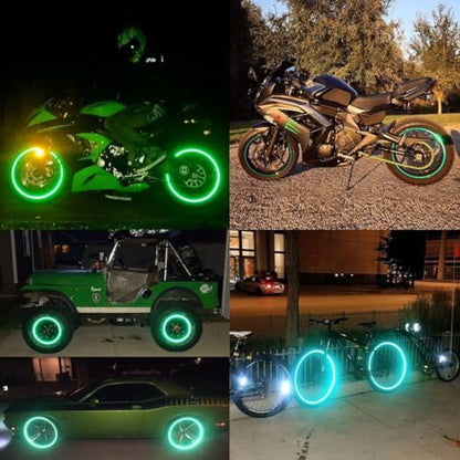customTAYLOR33 (All Vehicles) Green High Intensity Grade Reflective Copyrighted Safety Rim Tapes (Must select your rim size), 17" (Rim Size for Most SportsBikes) - size: 17" (Rim Size for Most SportsBikes)