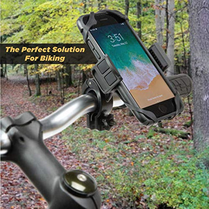Scosche HDM3SM-RP Handlebar Bike Phone Mount with Universal Phone Holder, Elastic Safety Bands, and Adjustable Clamp for Mobile Phone Device (Pack of 2) - size: 1 Count (Pack of 2)