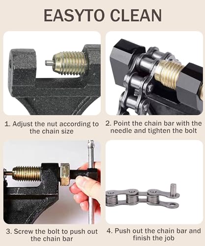 bylikeho Chain Breaker,Chain Breaker Riveting Tool,Motorcycle Chain Breaker,Car Accessories Chain Tool for Dirt Pit Bike ATV Motorcycle Bicycle Chain Break #420 428 520 525 528 530, 1360CLQ001
