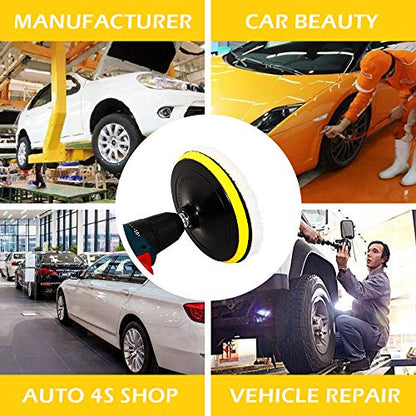 5pcs Car Polishing Pads Set 6 Inch Wool Buffing Pads Kit Automobile Buffer Polisher Bonnet Car Accessories for Sanding Polishing Waxing
