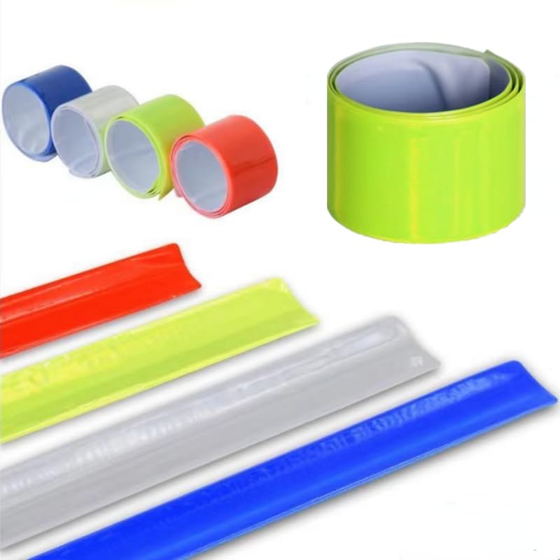 28pcs Reflective Strap Bands Armband Wristband Ankle Leg Strap Safety Reflector Tape Warning Strap for Night Jogging Walking Biking - color: Orange