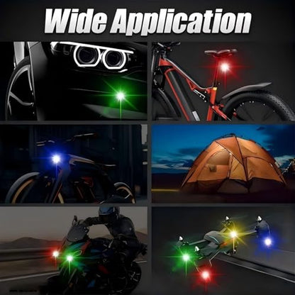 2/4 / 6 / 8pcs LED Warning Lights for Motorcycle Car Shockproof Design Light - color: 8 lights