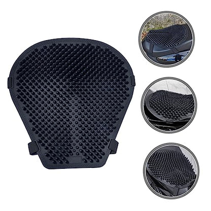 Motorcycle Seat Cushion Silicone Pad with Ventilation Shockproof Non Slip Breathable Cooling Airflow Motorbike Saddle Cover for Long Ride Comfort