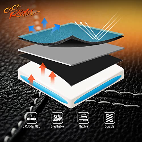 CC RIDER Driver Passenger Seat Hammock Gel Blue Hexagon Fit For Harley Touring 2009-2023 Street Glide Road Glide Road King Electra Glide and 2009-2021 Tri Glide - color: 23# Gel Blue