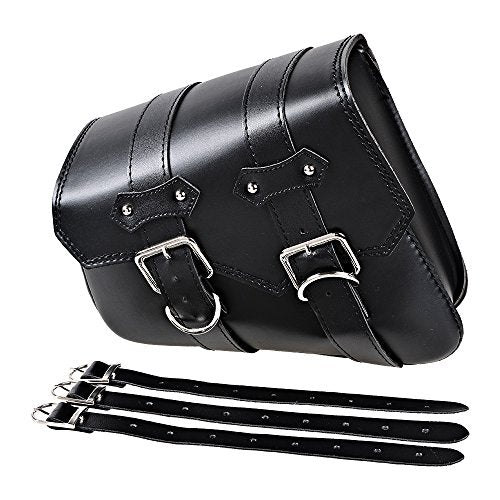 Motorcycle Solo Saddle Bag Compatible with Harley Sportster XL883 XL1200 Left Side, Black - size: Left Side without Side Storage