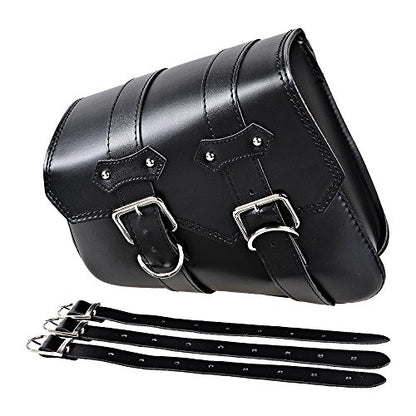 Motorcycle Solo Saddle Bag Compatible with Harley Sportster XL883 XL1200 Left Side, Black - size: Left Side without Side Storage