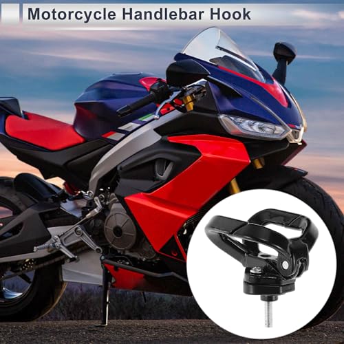 Universal Motorcycle Helmet Hanger Hanging Scooter Pothook Hook Electric Scooter Handlebar Luggage Bag Holder with Double Claw Hook for Most Moped Scooters Bicycles Black 1 Pc