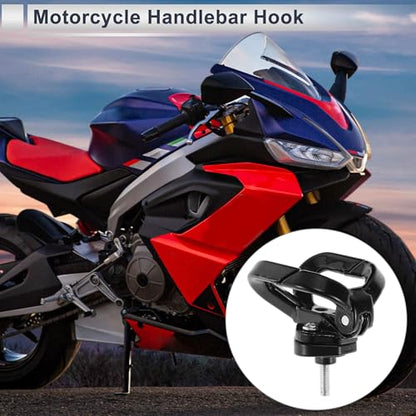 Universal Motorcycle Helmet Hanger Hanging Scooter Pothook Hook Electric Scooter Handlebar Luggage Bag Holder with Double Claw Hook for Most Moped Scooters Bicycles Black 1 Pc
