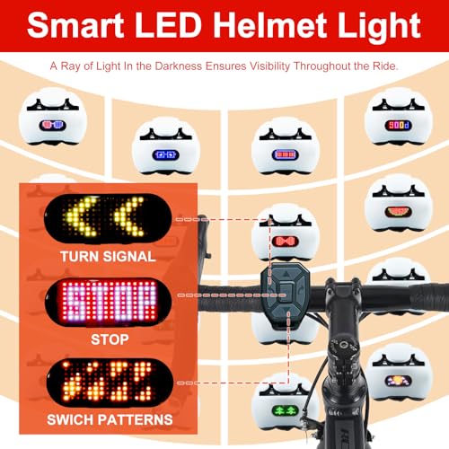 JDBMAOYE Helmet Light – Rechargeable LED Bicycle Helmet Warning Light, Suitable for Motorcycles, Scooters, Snowmobile Helmet Light, High Visibility, Lightweight, for Helmets