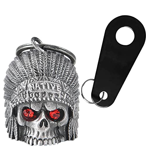 Dream Apparel Motorcycle Bell Guardian Angel Drive Away Gremlin, Biker Bell for Men Women Rider Riding, Good Luck Gift - color: Native W/ Red Eyes