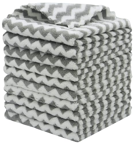 Microfiber Cleaning Cloth, 10 Pack Dish Rags, 12inx12in, Grey | Lint Free Micro fiber Cloths For Cleaning, Fast Drying Dish Cloths for Washing Dishes, Absorbent Cleaning Rags For House - color: Grey