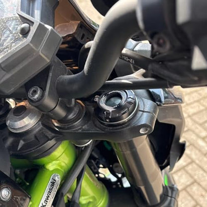 Compatible with Kawasaki Z900 Z650 Z 900 650 Z650 ABS RS SE 2017 2018 2019 2020 2021 2022 2023 2024 2025 Motorcycle Accessories CNC Aluminum Front Forks Trim Cover Cap (Black) - color: Black