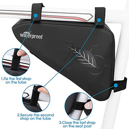 WOTOW Bike Tire Repair Tool Kit, Waterproof Frame Storage Bag & Mini Bike Pump & 16 in 1 Multitool & Bicycle Tyre Lever Patch Portable Repair Tool Accessories Set for Road Mountain BMX Cycling - style: 11 in 1 Multitool