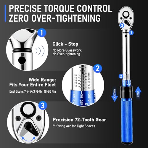 12pc Magnetic Spark Plug Socket Set with Installation Tube, 3/8" Click Torque Wrench, Spark Plug Gap Tool, Magnetic Swivel Sockets, U Joint and 10" Extension Bar（12pcs） - style: Pro Torque-Control Set