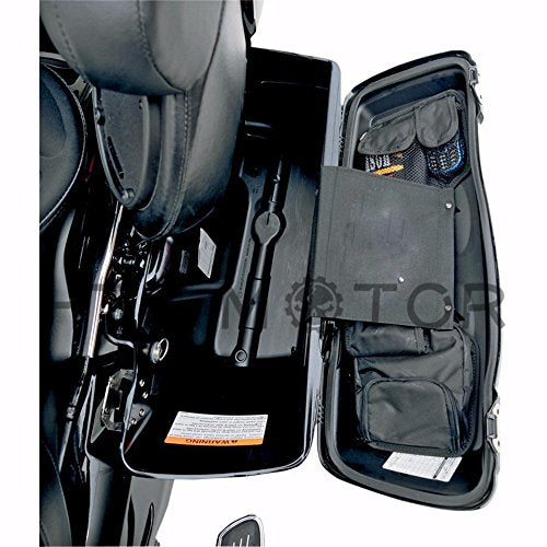 LA01- Saddlebag Lid Organizer Set Compatible with Harley Davidson Touring Models 93-13 - size: Saddlebag Lid Organizer