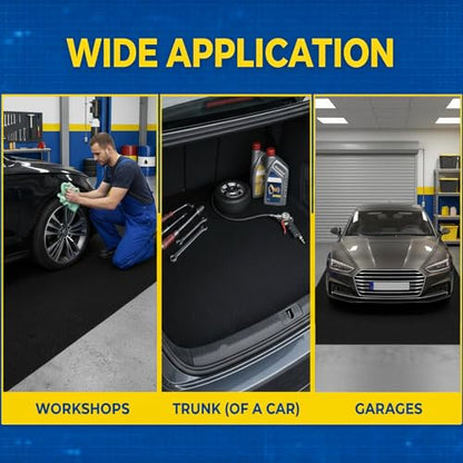 AHEONLAR Oil Spill Mat, 8'10"x22' Waterproof Garage Floor Mats for Under Car, Garage Car Mat Easy to Clean, Oil Change Mat Durable, Washable, Protection from Snow, Rain and Mud for Cars（Black） - size: 8'10"x22'