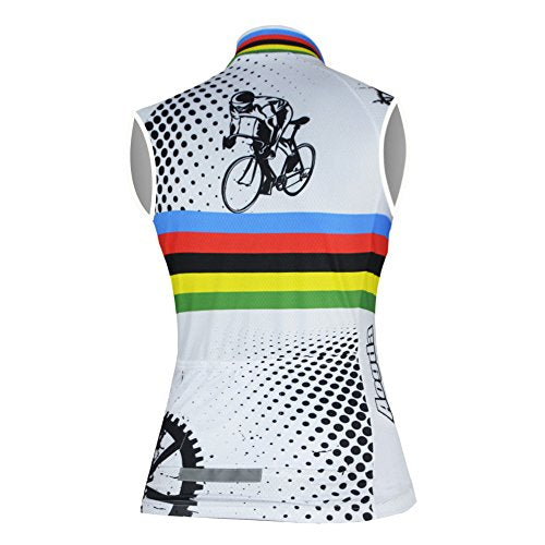 Sleeveless Cycling Jerseys Women Bike Tops Team Biking Shirts Bicycle Vests Clothing - color: 002a, size: Medium
