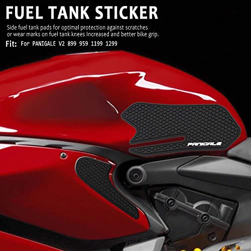 Motorcycle Accessories Tank Pad Rubber Non-Slip Protector Sticker Side Traction Kneepad Decal For PANIGALE V2 899 959 1199 1299