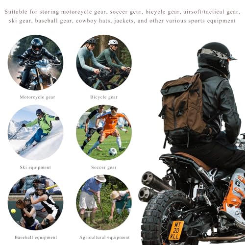Helmet Holder Wall Mount, Motorcycle Helmet Holder Headgear Rack with Double Hooks, Solid Wood & Strong Steel Helmet Display Hanger Hooks for Football Helmet Jacket Coats