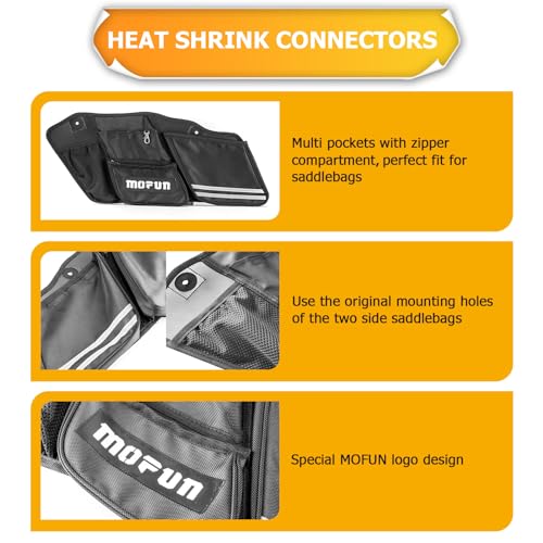 Mofun Motorcycle Saddlebag Organizers Bags Saddle Bag Organizers Storage Bag Compatible With Harley Touring Street Road Electra Glide Road King 2014-2023 - style: For 2014-up