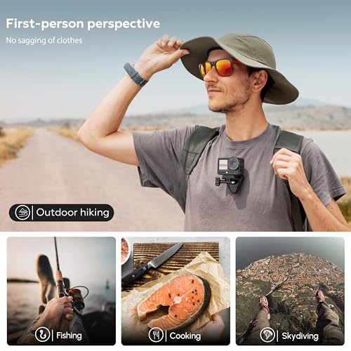 Magnetic Neck Brace with Limiting Rope for osmo Action 6/5/4,for GoPro Max Hero,for Insta360 and Other Wearable Cameras