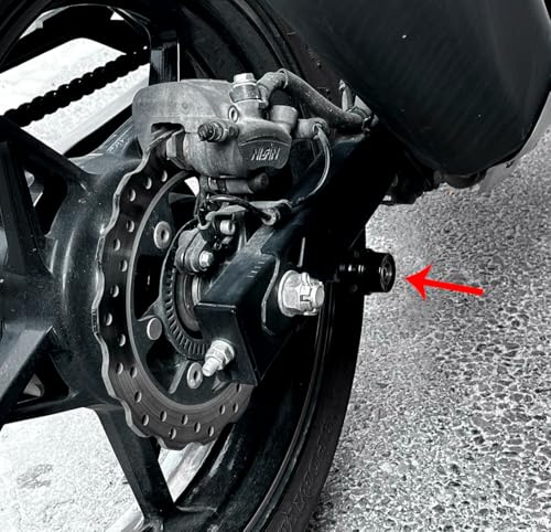 M6 Paddocks Swing Arm Spools For YZF R1 R3 R6 R7 R9 R25 R125 MT-03 MT-09 RS660 Tuareg 660 RSV4 RS 457 Shiver 750 Monster 695 696 950 821 796 937 Motorcycle Swingarm Spools Slider Stand Screw (Black) - color: Black