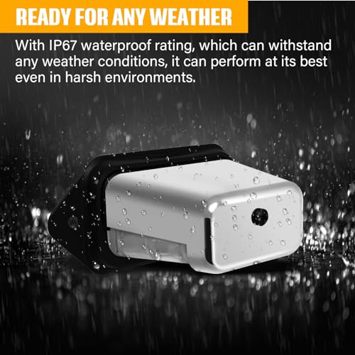 Gonice Super-Bright LED License Plate Light - 6-SMD Universal Fit for Truck Trailer Van RV SUV Boat - Under Hood Light - DOT FMVSS 108 Compliant, 12V-24V DC Waterproof - color: Chrome