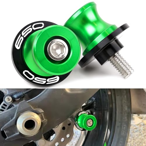 Motorcycle Swing Arm Spools M8 Paddock Slider Stand Bobbins For Z650 RS EX650 Ninja 650KRT 650R Vulcan S 650 VN650 Versys650cc KLE650 2026 2025 2024 Swingarm Spool Accessories (Green) - color: Green