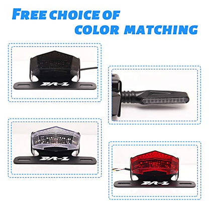 License Plate Holder Fender Eliminator Rear Tail Tidy LED Brake Lights and Turn Signals For Suzuki DRZ400S DRZ400SM DRZ400E (Smoke) - color: Smoke