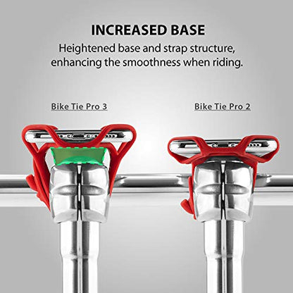 Bone Bike Tie Pro 3, Bike Cell Phone Mount for Stem, Scratch-Free Silicone Holder with Shock-Absorbing Design, Universal Cycling Phone Holder Compatible with Most Smartphones (Gray - Stem) - color: Bike Tie Pro 3 - Gray