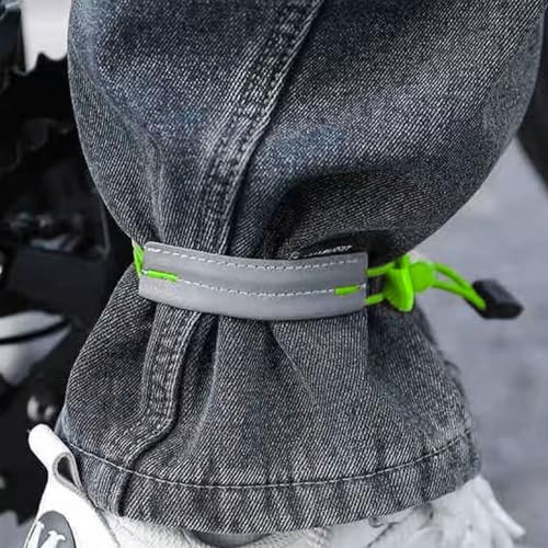 2 Pack Bicycle Pant Leg Straps, Adjustable Reflective Bike Trouser Clips with Quick Release Buckle for Cycling