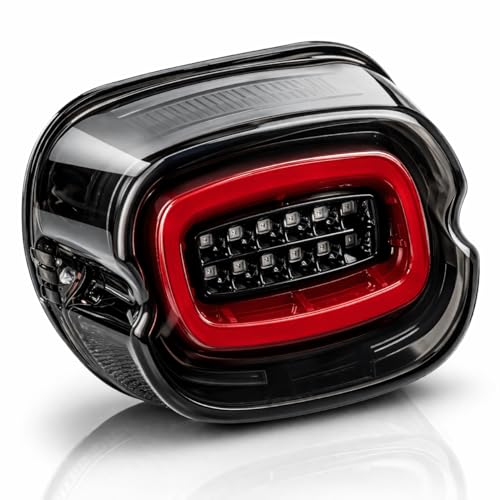 Eagle Lights HALOZ Layback LED Tail Light with Turn Signals for Harley Davidson Motorcycles - color: Red