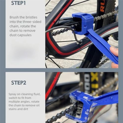 VACHAN 5PCS Bike & Motorcycle Chain Cleaning Tool Set – Includes Chain Washer, Crankset Brush & Detailing Brushes for Bicycle and Motorcycle Drive Train Maintenance