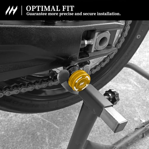 Motorcycle Swingarm Spools Slider -M6 For Tenere 700 (T7) (XTZ700) 2019-2025 CNC Aluminum Paddock Stand Bobbins Protects Rear Swingarm tenere 700 (t7) Accessories (Gold) - color: Gold