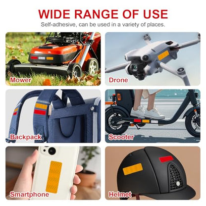 15 Pcs Reflective Safety Stickers, High Visibility Waterproof Tape Strips for Car, Motorcycle, Bike, Helmet, Mailbox, Bag, 1.18 x 3.15 Inch (15, Red/Silver/Blue/Yellow/Green)