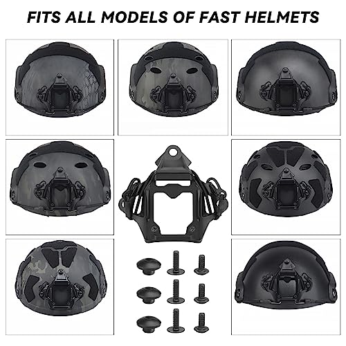 Tactical Helmet NVG Mount Shroud Steel Sports Camera Bracket Base for Fast Helmet - color: BK2