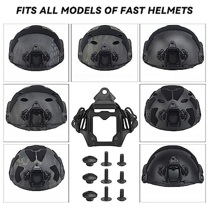Tactical Helmet NVG Mount Shroud Steel Sports Camera Bracket Base for Fast Helmet - color: BK2
